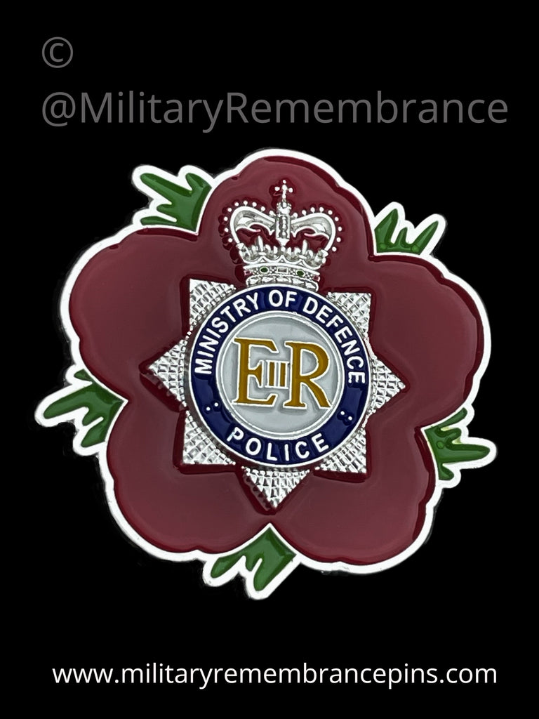 Ministry Of Defence MOD Police Remembrance Flower Lapel Pin – Military ...