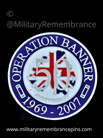 Operation Banner 50 Year Anniversary Round Lapel Pin