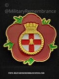 HMS Prince Of Wales Royal Navy Remembrance Flower Lapel Pin