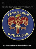 Petroleum Operator Round Colours Lapel Pin