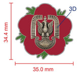Polish Air Force (Poland) Remembrance Flower Lapel Pin