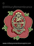 Princess of Wales Royal Regiment PWRR Remembrance Flower Lapel Pin