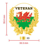 Proud To Be A Welsh Veteran Lapel Pin