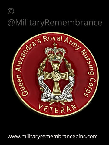 Queen Alexandra's Royal Army Nursing Corps QARANC Veteran Colours Lapel Pin