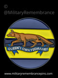 Queens Own Yeomanry QOY Colours Lapel Pin