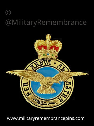 RAF Royal Air Force Per Ardua Ad Astra Lapel Pin