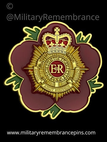 Royal Army Service Corps RASC Remembrance Flower Lapel Pin