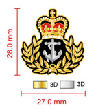 Royal Navy Warrant Officer Crest Lapel Pin