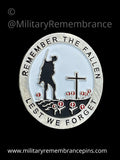 Remember The Fallen Lest We Forget War Conflict Lapel Pin