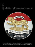 Royal Leicestershire Regiment Veteran Colours Lapel Pin