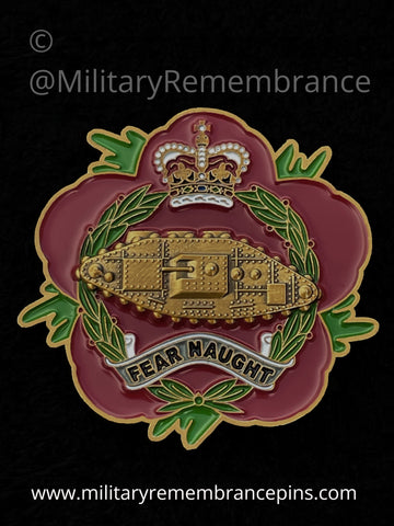 Royal Tank Regiment Remembrance Flower Lapel Pin