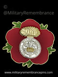 Royal Welsh Fusiliers Remembrance Flower Lapel Pin