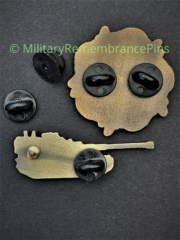 Mil Rear Pin Black Rubber Rear Fasteners – Military Remembrance Pins