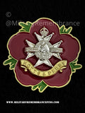 Sherwood Foresters Notts & Derby Regiment Remembrance Flower Lapel Pin