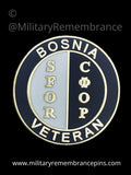 Bosnia SFOR Veteran Colours Lapel Pin