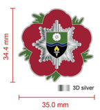 South Yorkshire Fire & Rescue Service Remembrance Flower Lapel Pin