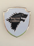Game of Thrones "House Stark"  "Winter is Coming" Lapel Pin (Stark)