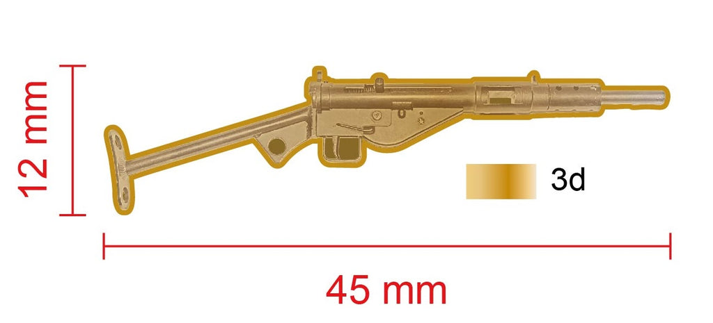 Sten Gun Sub Machine Gun Lapel Pin – Military Remembrance Pins