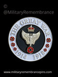 The Great War 1914-1918 Angel Soldier Round Lapel Pin