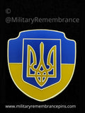 Stand With Ukraine Shield Lapel Pin