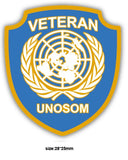 United Nations UN UNOSOM Somalia Colours Shield Lapel Pin